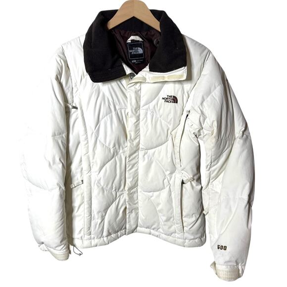 The North Face 600 Insulated Goose Down Puffer Jacket Zip Up White Small - Picture 1 of 9